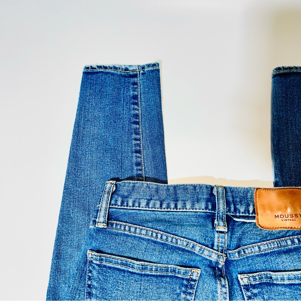 Moussy Vintage jeans high Rise Skinny jeans distressed blue women size 24 - Picture 8 of 10